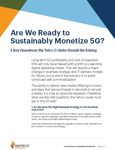 Whitepaper on Are We Ready to Sustainably Monetize 5G?