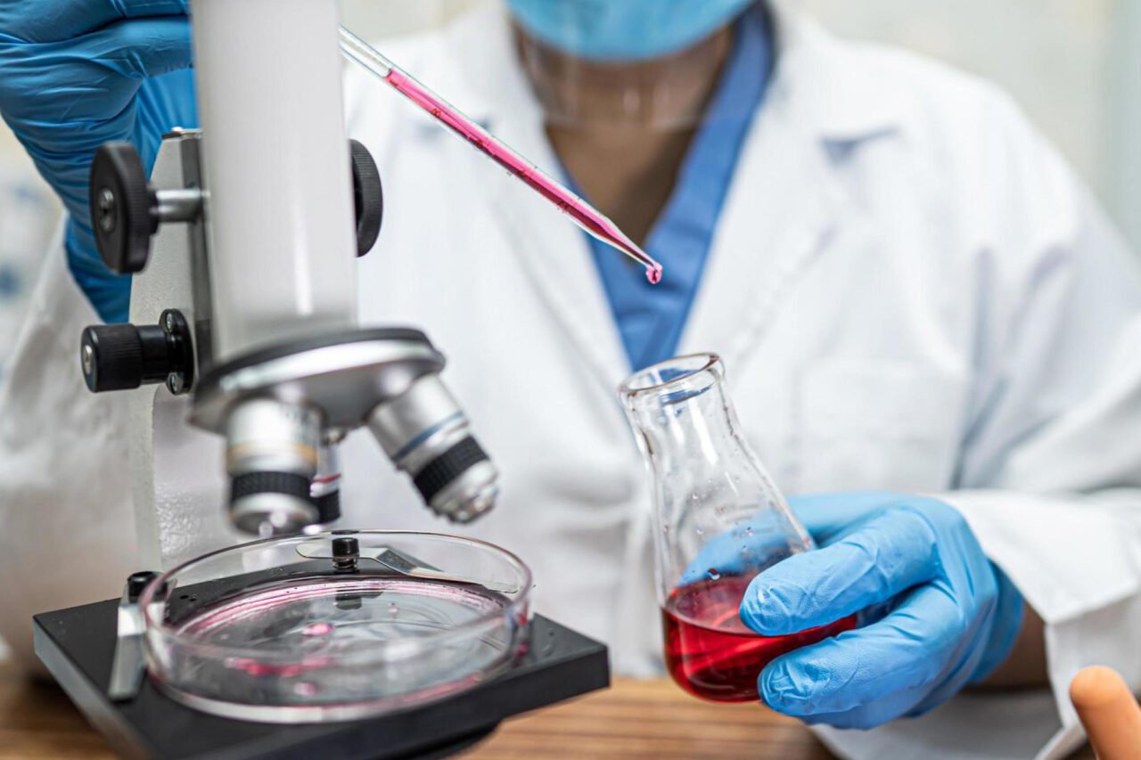 A person working in Lab