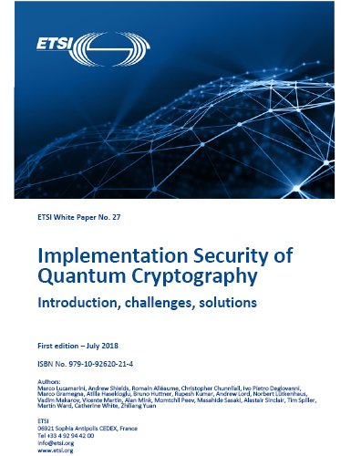 Whitepaper of Implementation Security of Quantum Cryptography