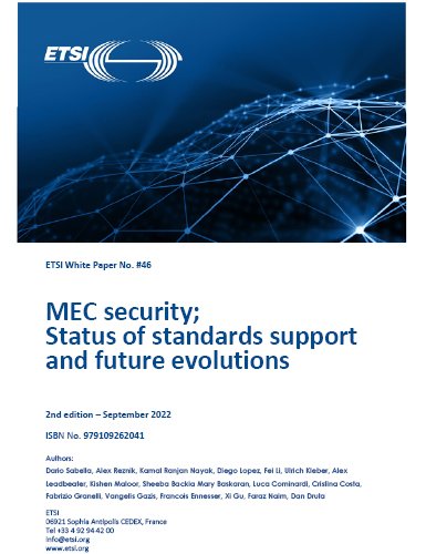 MEC Security: Status of Standards Support and future evolutions