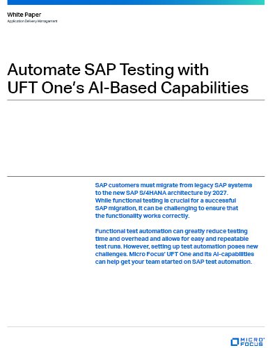 Whitepaper Automate SAP Testing with UFT One’s AI-Based Capabilities