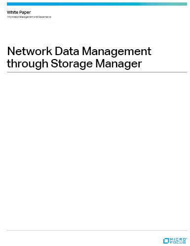 Whitepaper on Network Data Management through Storage Managers