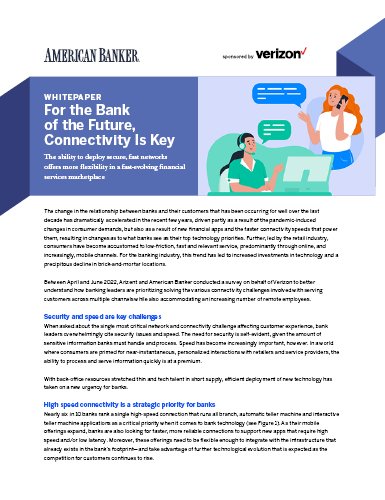 Whitepaper for the bank of the future connectivity is Key