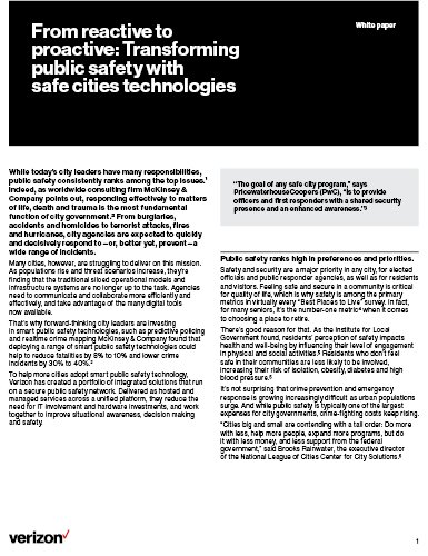 Whitepaper on Public safety technologies