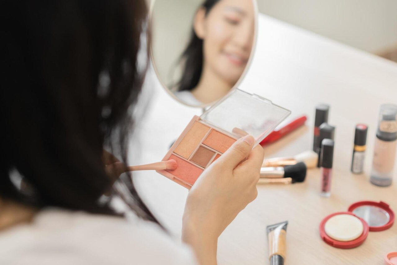 A women getting ready