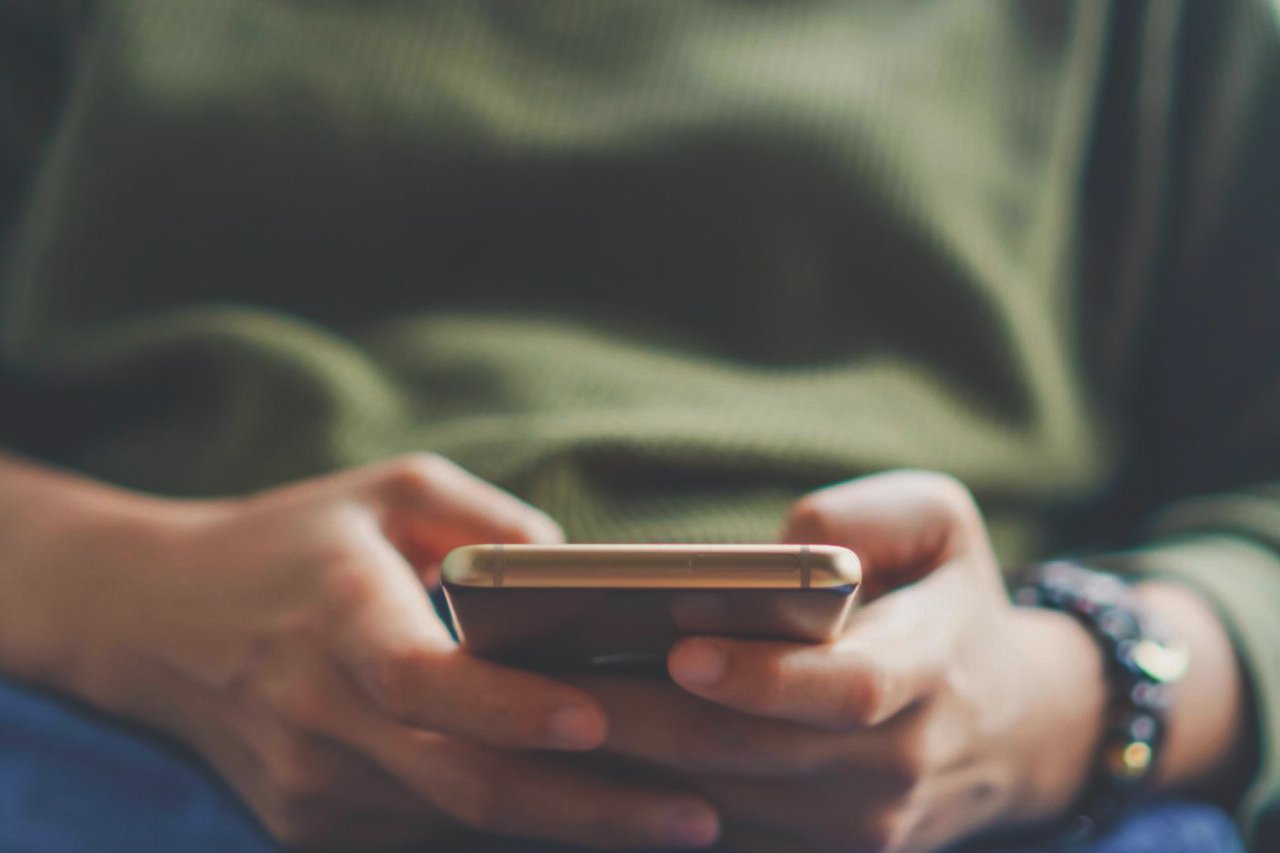 A person working on cellphone