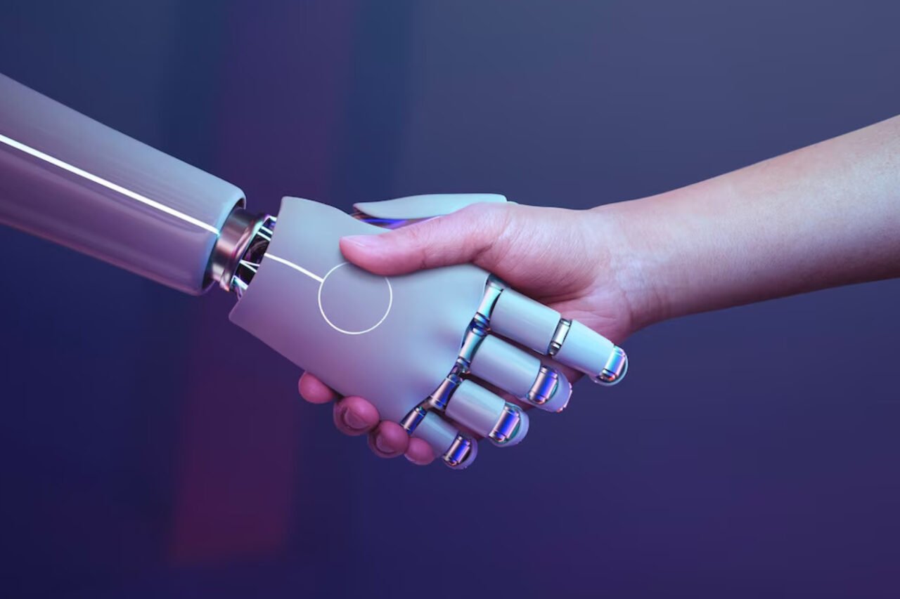 Human Handshaking with robot