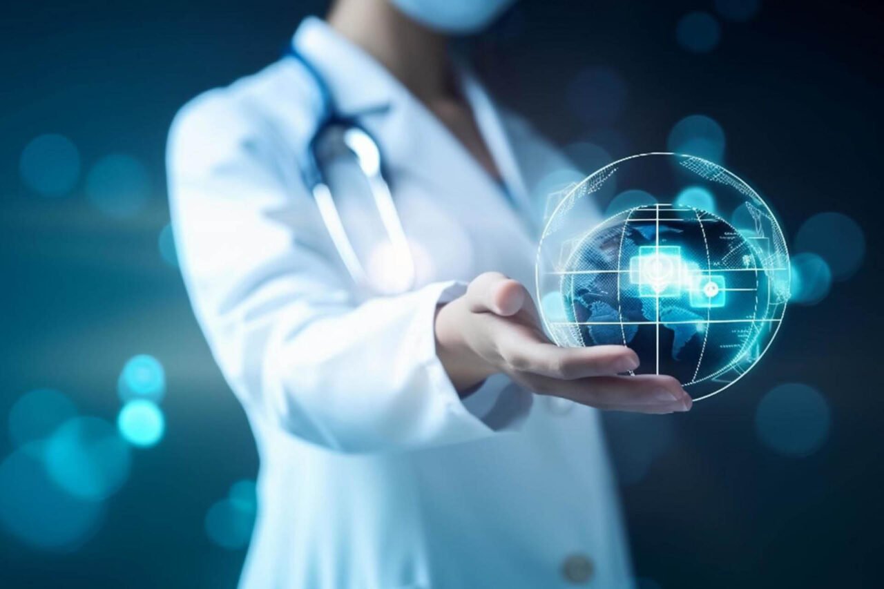 A symbolic image of Internet Network with healthcare network