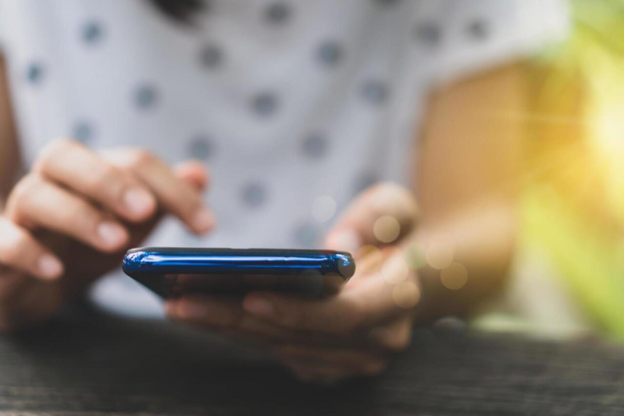 A person working on cellphone