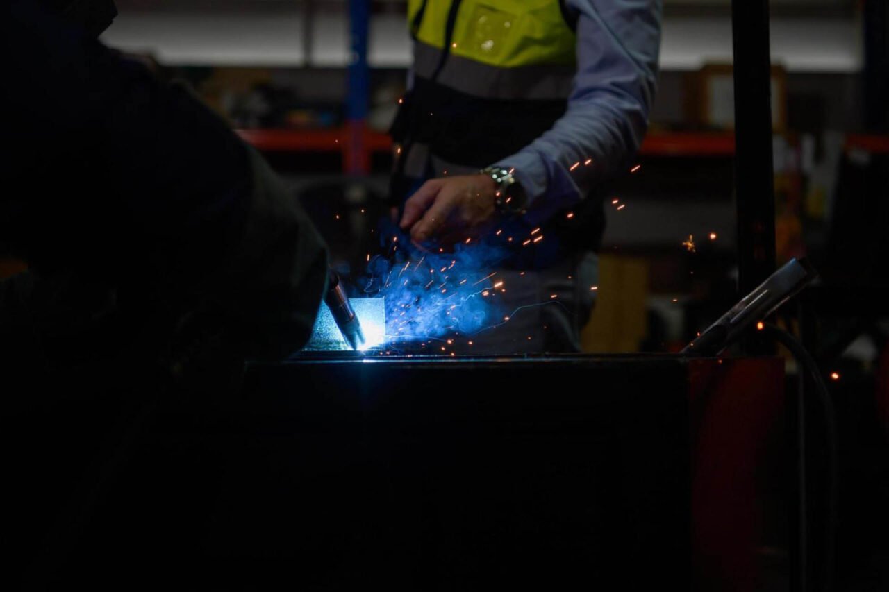 A man working in factory