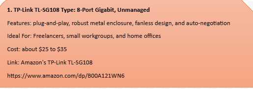 Managed Switches Versus Unmanaged Switches