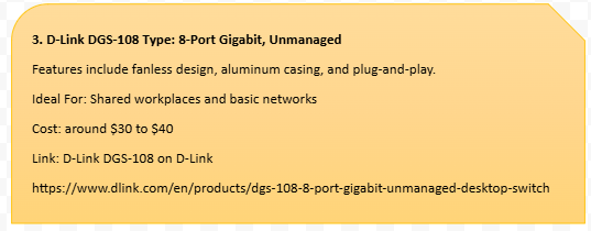 Managed Switches Versus Unmanaged Switches