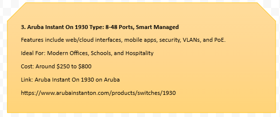Managed Switches Versus Unmanaged Switches